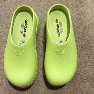 adidas Lime Green Mules